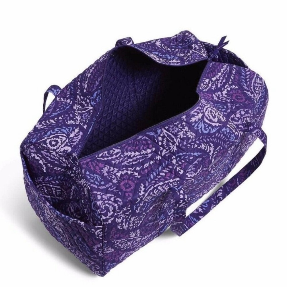 NWT vera bradley xl duffel bag paisley amethyst - Picture 3 of 5